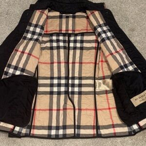 Burberry Black Jacket with Iconic Check Interior